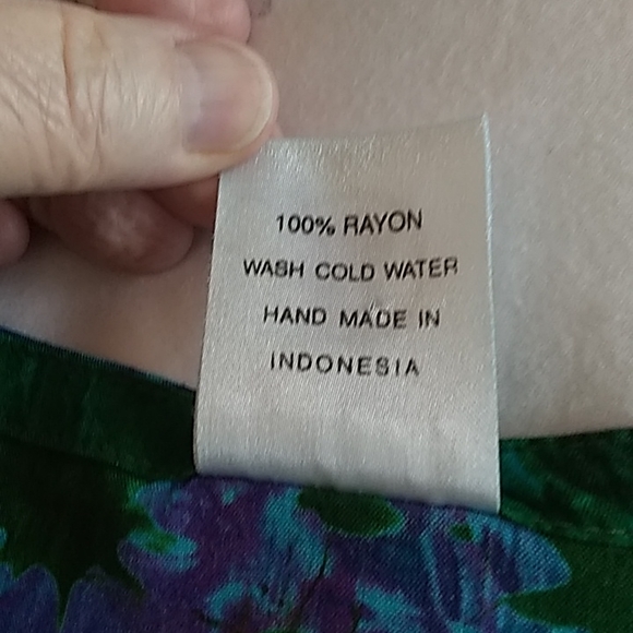 Vibrant Sleeveless Maxi Dress Green/Purple Size 3X - Picture 4 of 12